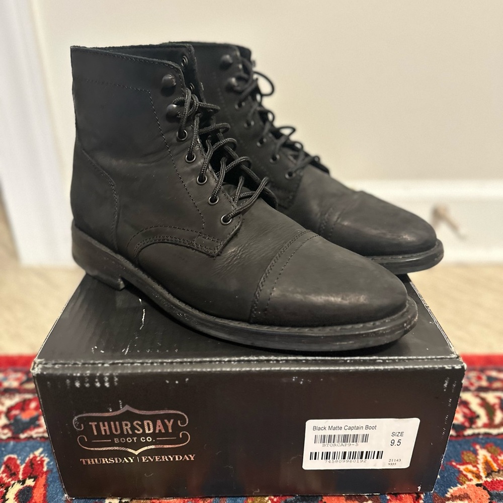 Thursday Boots Co. Men's Black Matte Captain Boot
